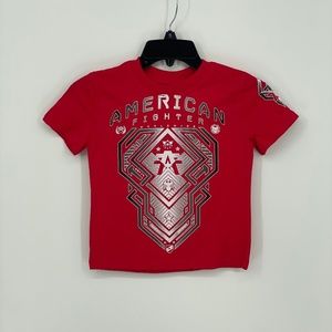 AMERICAN FIGHTER Red Youth Short Sleeve T-Shirt (28)